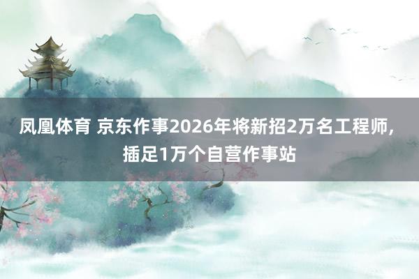 凤凰体育 京东作事2026年将新招2万名工程师， 插足1万个自营作事站