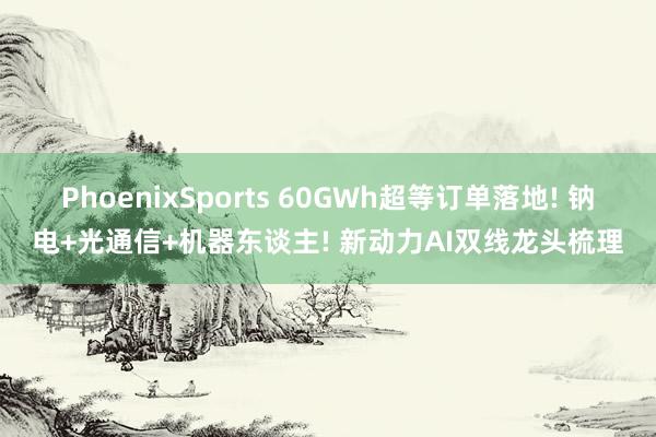 PhoenixSports 60GWh超等订单落地! 钠电+光通信+机器东谈主! 新动力AI双线龙头梳理