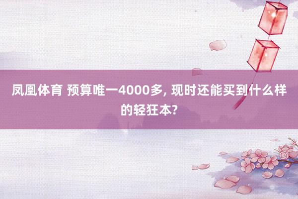 凤凰体育 预算唯一4000多， 现时还能买到什么样的轻狂本?
