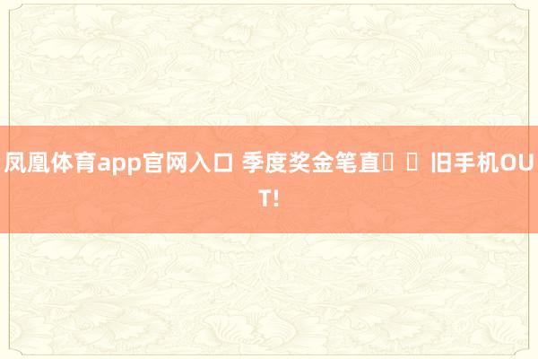 凤凰体育app官网入口 季度奖金笔直✌️旧手机OUT!