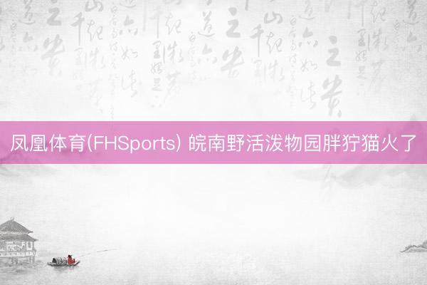 凤凰体育(FHSports) 皖南野活泼物园胖狞猫火了